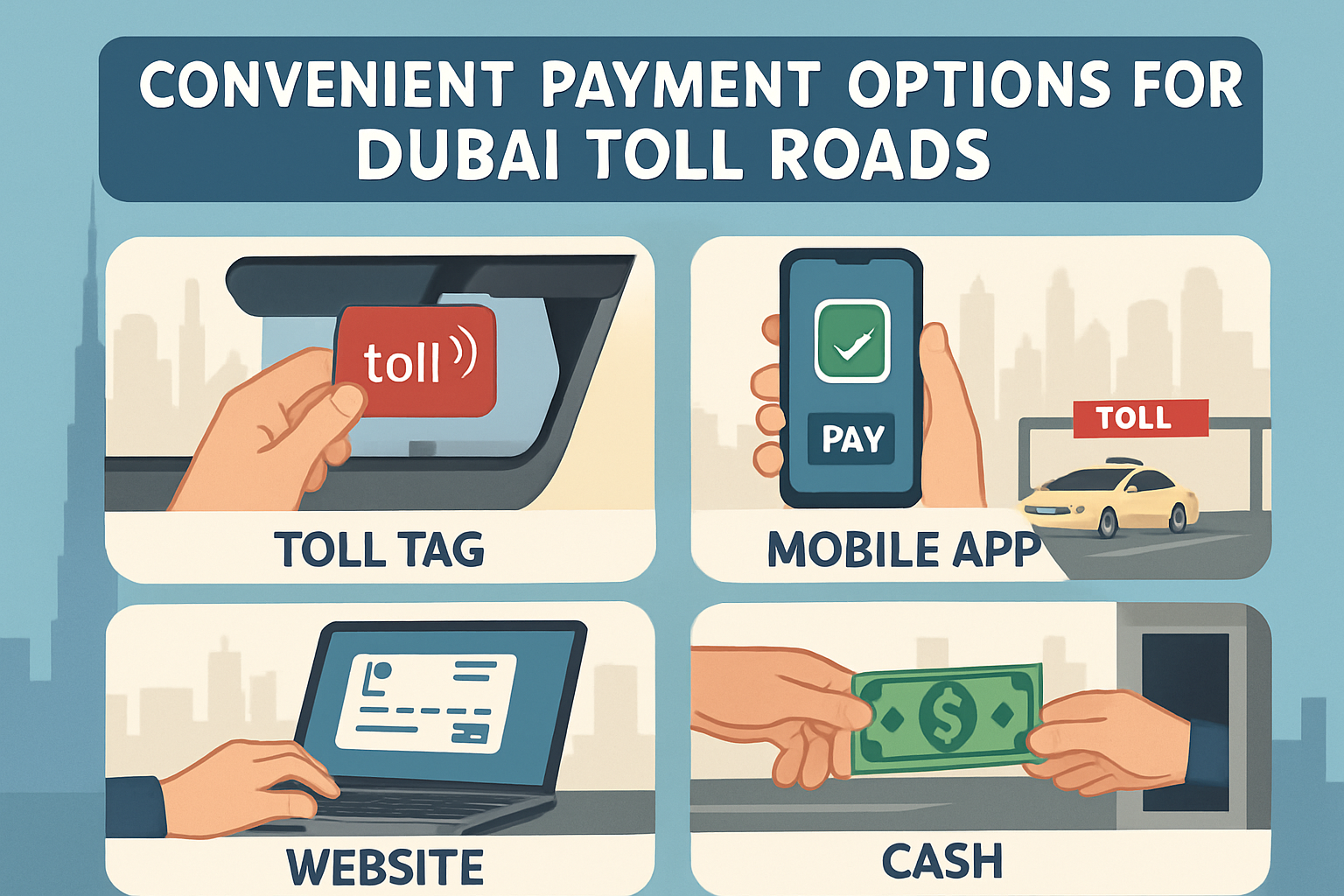 Convenient Payment Options for Dubai Toll Roads