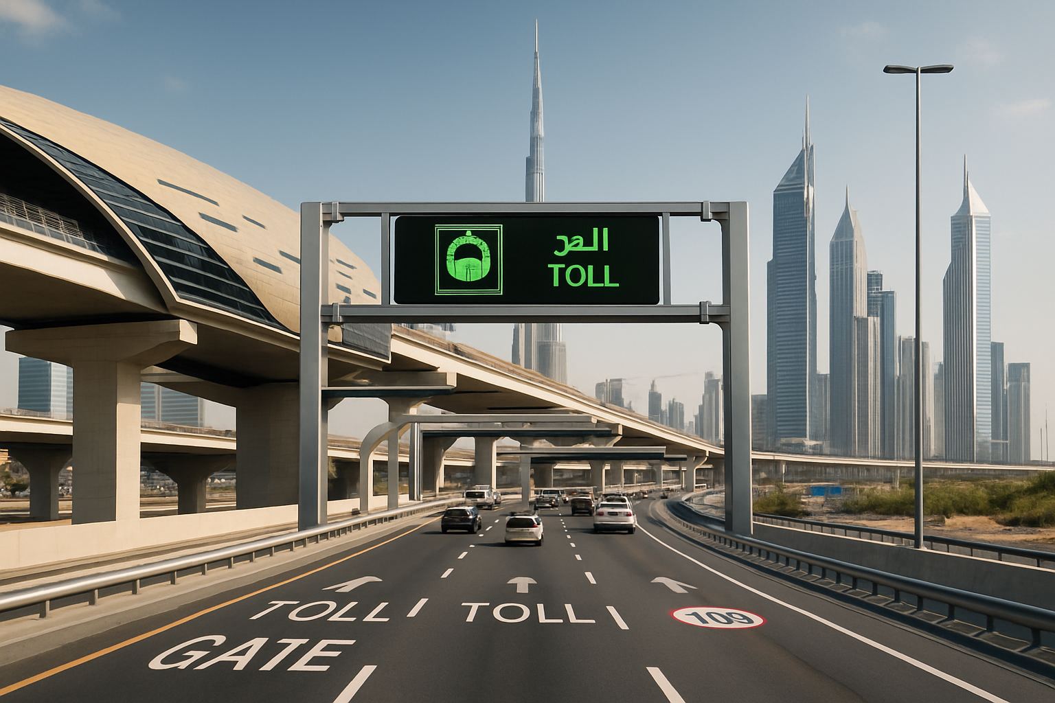 Modern Infrastructure on Dubai Toll Roads